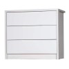 Avola 3 Drawer Chest in White with Cream Gloss