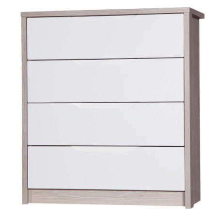 Avola 4 Drawer Chest of Drawers in Champagne with Cream Gloss