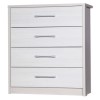 One Call Furniture Avola Premium 4 Drawer Chest in Cream with White