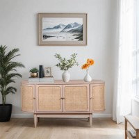 Cane Mango Wood 4 Doors Sideboard - Valencia  Cane Mango Wood 4 Doors Sideboard - Valencia