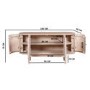 Cane Mango Wood 4 Doors Sideboard - Valencia