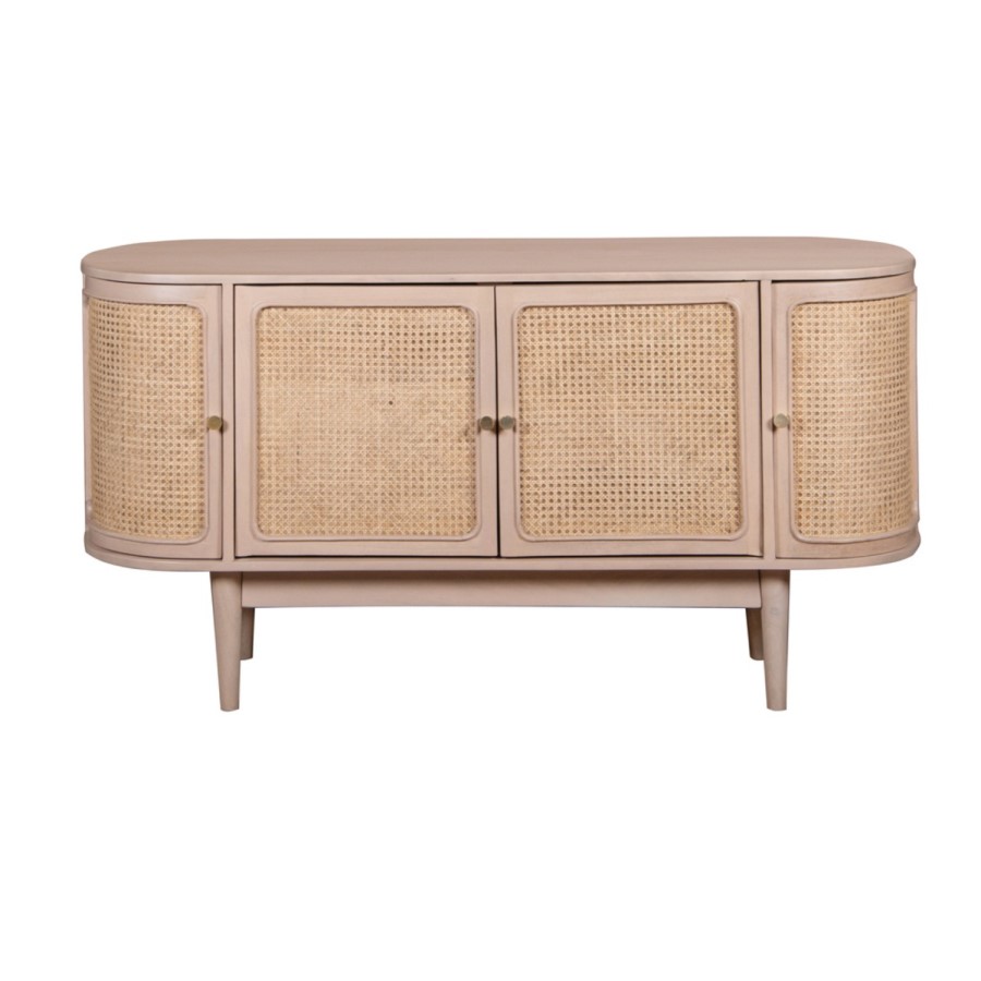 Cane Mango Wood 4 Doors Sideboard - Valencia