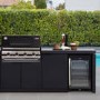 BeefEater Signature 3000E Cabinex Outdoor Kitchen - Built in 4 Burner BBQ with Fridge & Sink