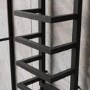 Black Vertical Heated Towel Shelf Radiator 700 x 300mm - Cairo