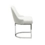 Set of 2 Beige Boucle Dining Chairs with Chrome Legs - Callie