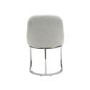 Set of 2 Beige Boucle Dining Chairs with Chrome Legs - Callie