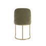 Set of 6 Sage Green Velvet Dining Chairs with Gold Legs - Callie