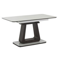 Calgary Extendable  White High Gloss Dining Table with Cocoa Insert Calgary Extendable  White High Gloss Dining Table with Cocoa Insert