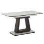 Calgary Extendable  White High Gloss Dining Table with Cocoa Insert