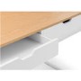 White and Oak Effect Office Desk with 2 Drawers - California - Julian Bowen