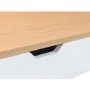White and Oak Effect Office Desk with 2 Drawers - California - Julian Bowen