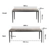 Marble Extendable Dining Table in Grey - Seats 6-8 - Camilla