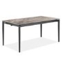 GRADE A1 - Extendable Grey Ceramic Dining Table with Marble Effect - Seats 6-8 - Camilla