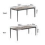 GRADE A1 - Extendable Grey Ceramic Dining Table with Marble Effect - Seats 6-8 - Camilla