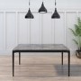 GRADE A1 - Extendable Grey Ceramic Dining Table with Marble Effect - Seats 6-8 - Camilla