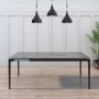 GRADE A1 - Extendable Grey Ceramic Dining Table with Marble Effect - Seats 6-8 - Camilla