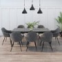 GRADE A1 - Extendable Grey Ceramic Dining Table with Marble Effect - Seats 6-8 - Camilla