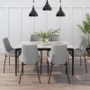 White Marble Extendable Dining Table - Seats 6 - Camilla