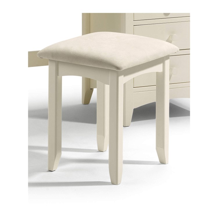 Julian Bowen Cameo Dressing Table Stool in Stone White