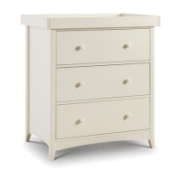 Ivory Changing Unit with 3 Drawers - Julian Bowen Cameo Ivory Changing Unit with 3 Drawers - Julian Bowen Cameo