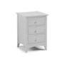 Grey Wooden Bedside Table with 3 Drawers - Cameo - Julian Bowen
