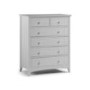GRADE A2 - Julian Bowen Cameo 4+2 Drawer Chest of Drawers in Dove Grey