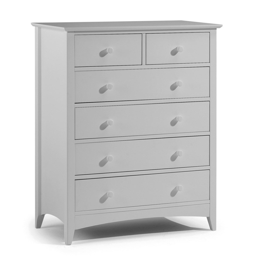 Julian Bowen Cameo 4+2 Drawer Chest of Drawers in Dove Grey