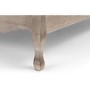 Oatmeal Fabric and Oak Wooden King Size Bed Frame - Camille