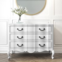GRADE A2 - French Chateau Handmade White Chest of Drawers