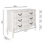 GRADE A1 - White Solid Wood Chest of Drawers - Camilia