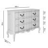 French Chateau Handmade Grey Chest of Drawers