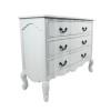 GRADE A2 - Grey Chest of Drawers with 3 Drawers - French Chateau
