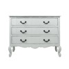 GRADE A2 - Grey Chest of Drawers with 3 Drawers - French Chateau