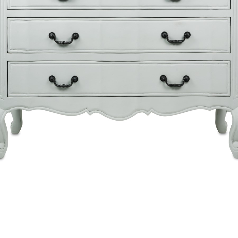 GRADE A2 - Grey Chest of Drawers with 3 Drawers - French Chateau