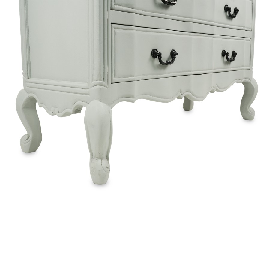 GRADE A2 - Grey Chest of Drawers with 3 Drawers - French Chateau
