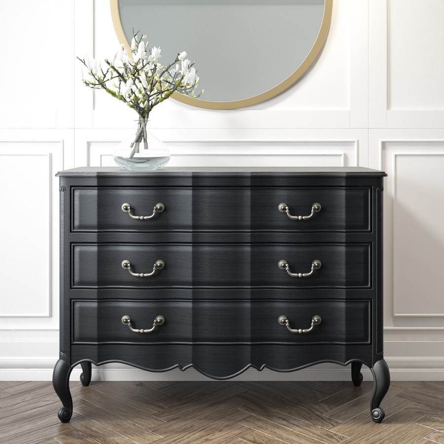 French Chateau Handmade Anthracite Hallway Chest