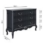GRADE A1 - Camilla 3 Drawer Accent Chest of Drawers with Curved Detail in Dark Grey
