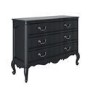 GRADE A1 - Camilla 3 Drawer Accent Chest of Drawers with Curved Detail in Dark Grey
