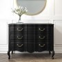 French Chateau Handmade Black Chest of Drawers - 3 Drawer