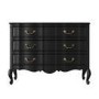 French Chateau Handmade Black Chest of Drawers - 3 Drawer