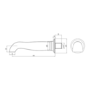 Chrome Traditional Wall Mounted Bath Spout - Cambridge
