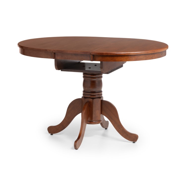 Julian Bowen Canterbury Round Extending Dining Table - Mahogany