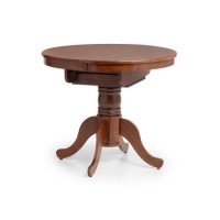 GRADE A1 - Round Wooden Extendable Dining Table - Julian Bowen