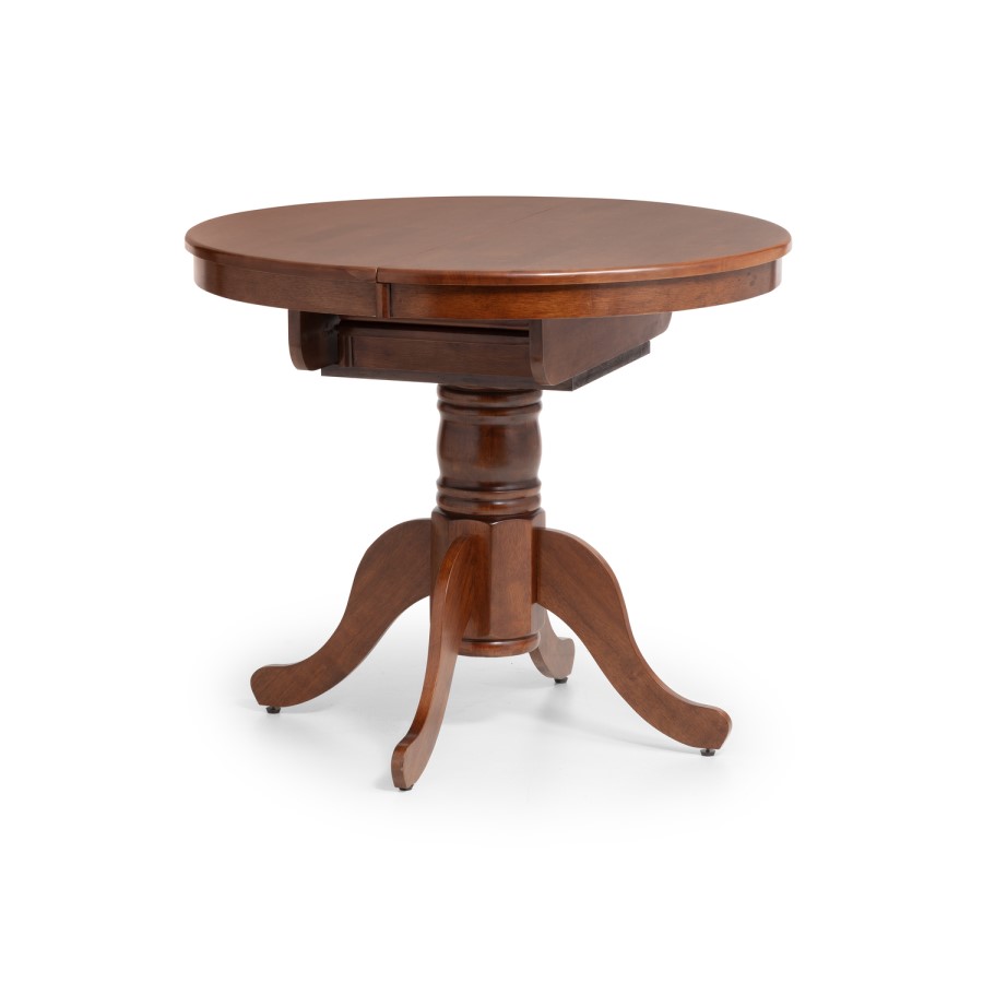 GRADE A1 - Round Wooden Extendable Dining Table - Julian Bowen