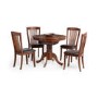 Julian Bowen Canterbury Round Extending Dining Table - Mahogany