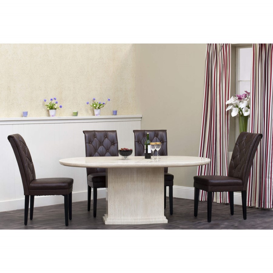 Wilkinson Furniture Caprice Oval Dining Table in Marble