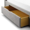GRADE A1 - Julian Bowen Capri Grey Upholstered Double Bed With Under Bed Storage