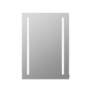 Single Door Chrome Mirrored Bathroom Cabinet with Battery Operated Lights 500 x 700mm - Capricorn