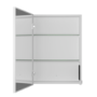 Single Door Chrome Mirrored Bathroom Cabinet with Battery Operated Lights 500 x 700mm - Capricorn