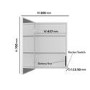 Single Door Chrome Mirrored Bathroom Cabinet with Battery Operated Lights 500 x 700mm - Capricorn